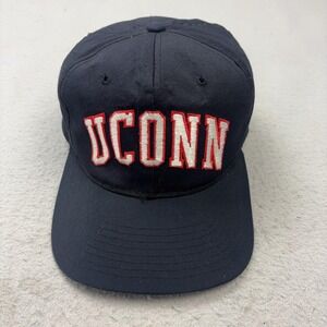 VTG UConn Huskies Hat Cap Snap Back Blue Starter Arch NCAA Basketball Starter